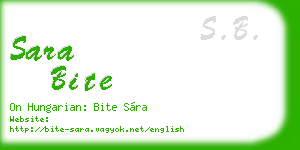 sara bite business card